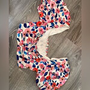 GUC Medium For Love And Lemons Puff Sleeve Floral Crop Top